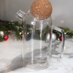 Clear Glass Teapot with Cork Lid